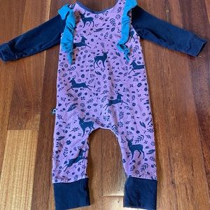 Rags Baby Girl Deer Romper, Size 6-12 months